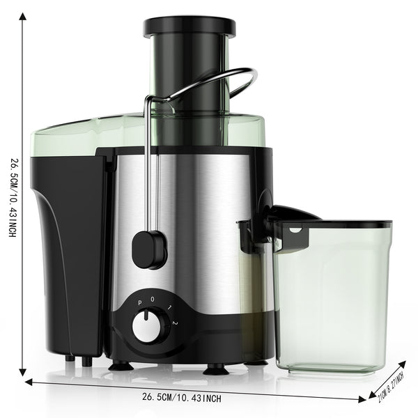 VAVSEA Juicer Machine 600W, Juice Extractor, Anti-Drip Press Centrifugal Juicer with Big Mouth 3" Feed Chute