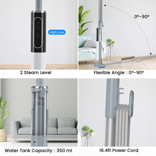 VAVSEA Steam Mop, Floor Steamer with 4 Washable Pads, Steam Cleaner for Cleaning Hardfloors