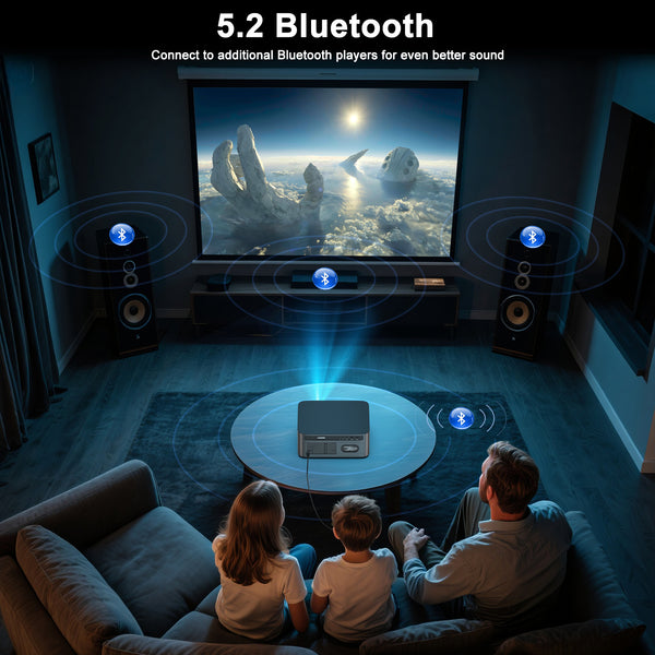 Official Netflix Licensed 4K UHD Smart Projector, HAPPRUN Home Theater with Dolby Audio