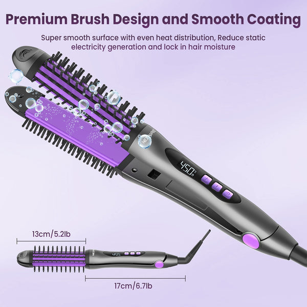 NEXPURE Curling Iron - 360° Styler Curling Iron, Hair Straightener and Curler 2 in 1 for Smooth Straight Hair & Frizz-Free Styling