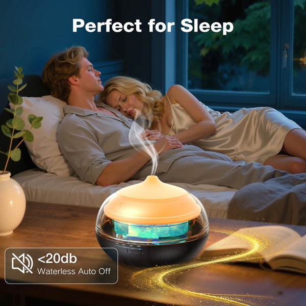 VAVSEA 500ML Essential Oil Diffuser, Aromatherapy Diffuser for Large Bedroom 7 Colors Light Humidifier
