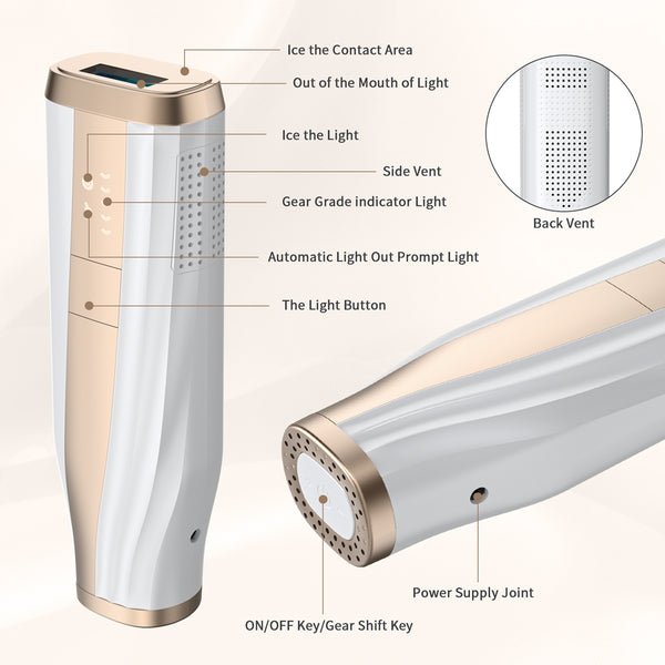 NEXPURE Laser Hair Removal - IPL System for Permanent Results, 5 Levels, Full Body Hair Removal