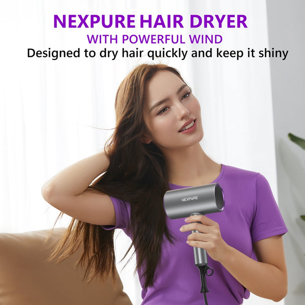NEXPURE Ionic Hair Dryer 2000W Powerful Blow Dryer with Diffuser and Concentrator Attachments