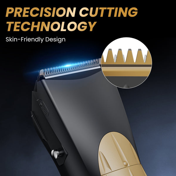 NEXPURE Hair Clippers for Men, Professional Cordless Clipper with Guide Comb, Low Nosie Grooming Kit for Men/Kids