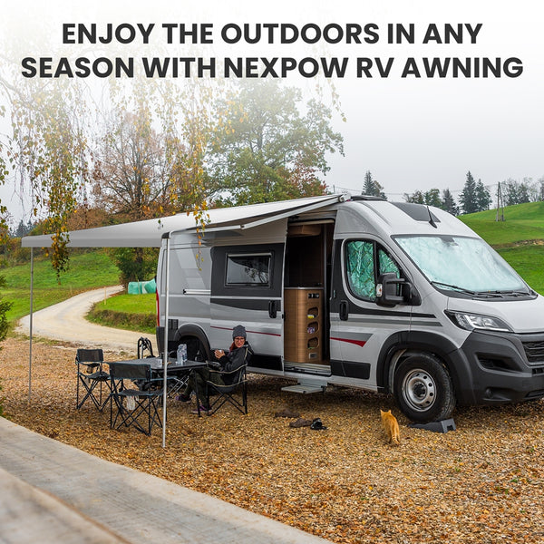NEXPOW 16ft RV Awning Replacement Fabric｜Waterproof Camper Awning for Trailers, Motorhomes, RVs