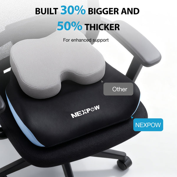 NEXPOW Car Seat Cushion, Memory Foam Seat Cushion for Driving for Back, Hip & Tailbone Pain Relief, Chair Cushion Non-Slip Design