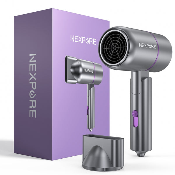 NEXPURE Hair Dryer, 1300W Lonic Blow Dryer with Nozzle, for All Hair Types,Light and Quiet Home, Salon, Travel
