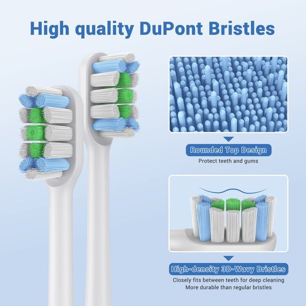NEXPURE Sonic Electric Toothbrush for Adults, 2 Minute Smart Timer, 60 Day Long Battery Life, 4 Brush Heads & 5 Modes for Gentle Gum Care, White