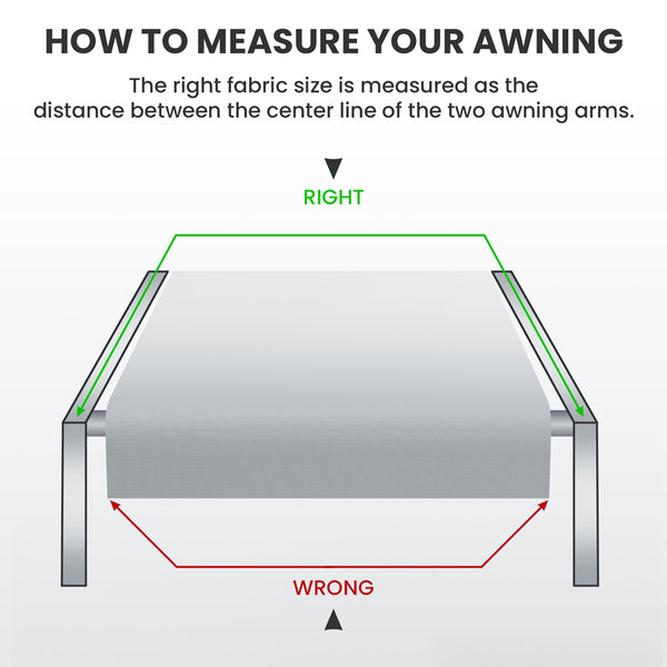 NEXPOW 16ft RV Awning Replacement Fabric｜Waterproof Camper Awning for Trailers, Motorhomes, RVs