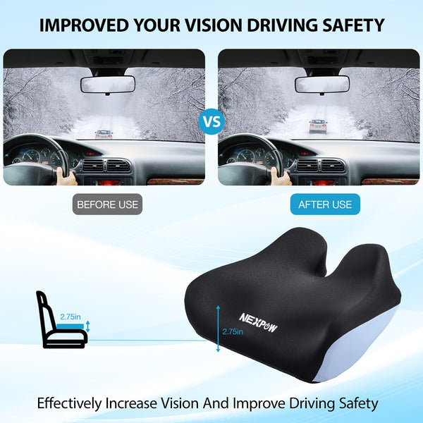 NEXPOW Car Seat Cushion, Memory Foam Seat Cushion for Driving for Back, Hip & Tailbone Pain Relief, Chair Cushion Non-Slip Design