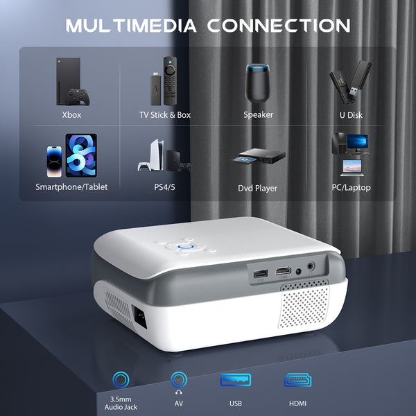 HAPPRUN 4K Google TV Projector,Google Officially Licensed,Dolby Audio,Electric Focus & Auto Vertical Keystone