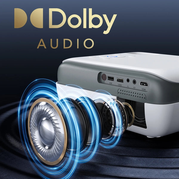HAPPRUN 4K Google TV Projector,Google Officially Licensed,Dolby Audio,Electric Focus & Auto Vertical Keystone