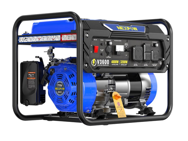 NEXPOW NEW 4000W Portable Generator, Gasoline Power Quiet Lightweight
