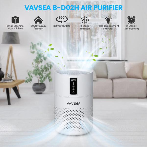 VAVSEA Air Purifier, HEPA Air Filter for Home Large Room up to 600 Sqft, Air Cleaner for Pet Hair
