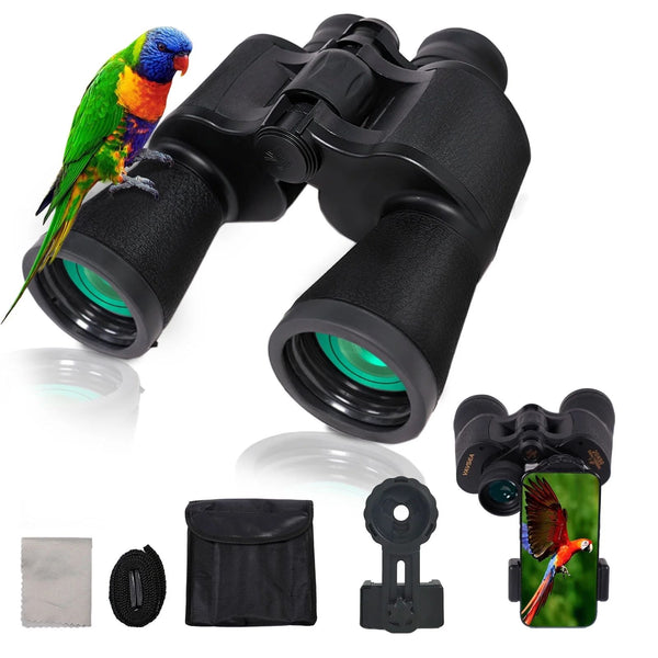 VAVSEA Binoculars Compact HD High Powered Binoculars with Low Night Vision Large Field for Hunting Bird Watching Sports