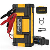 6000A Car Battery Jump Starter, Portable Car Jump Starter with Dual USB Quick Charge and DC Output, 12V Jump Pack with Built-in LED Bright Light