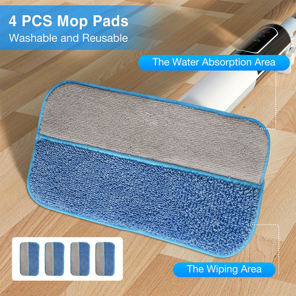 VAVSEA Steam Mop, Floor Steamer with 4 Washable Pads, Steam Cleaner for Cleaning Hardfloors
