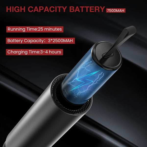 NEXPOW Car Vacuum Portable Car Vacuum Cleaner High Power 10000PA with Detachable Power Bank, Handheld Vacuum Cordless 7500 mAh Battery, Small Hand Vacuum with USB Charging for Car, Home, Office