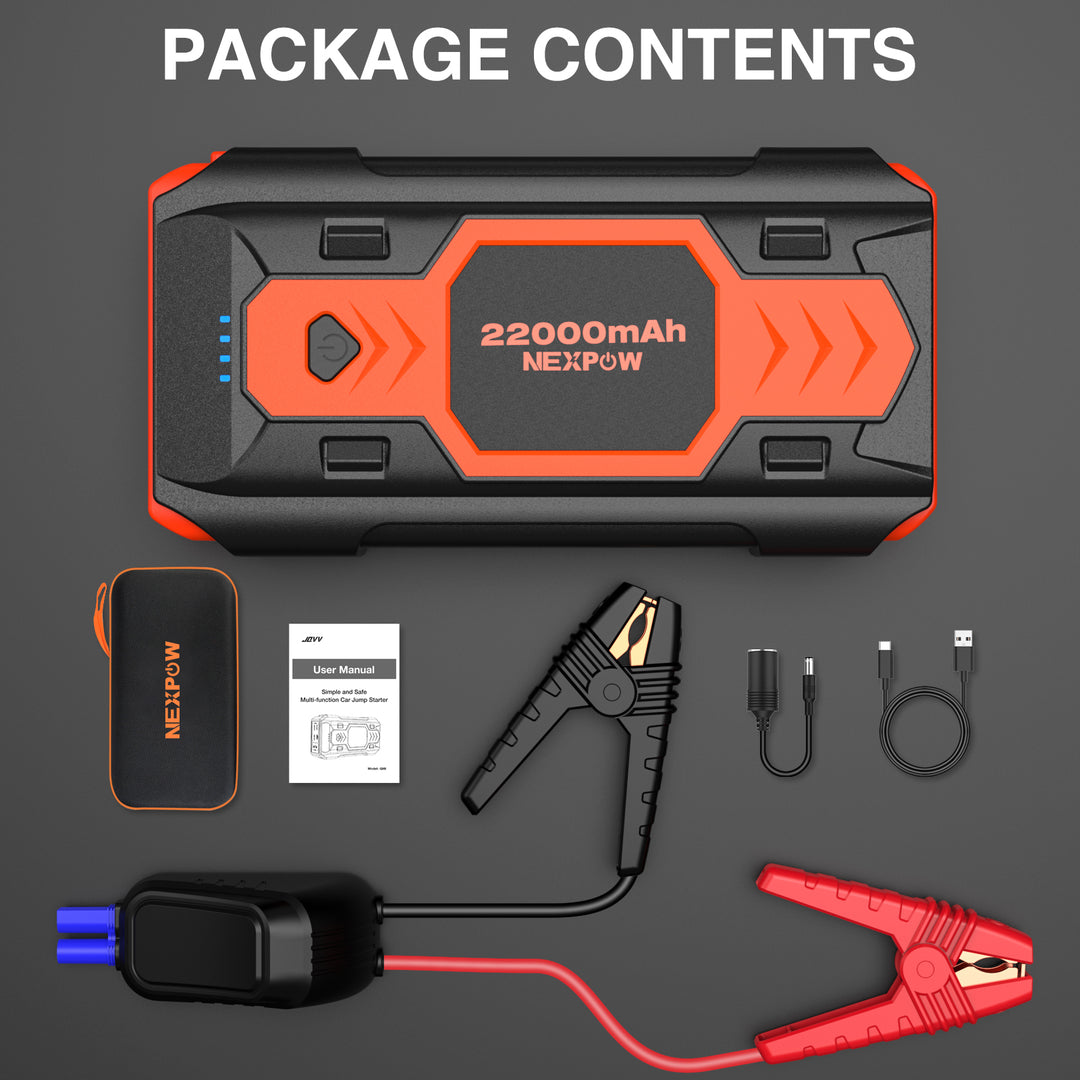 NEXPOW Q9B 2500A Peak 22000mAh Jump Starter