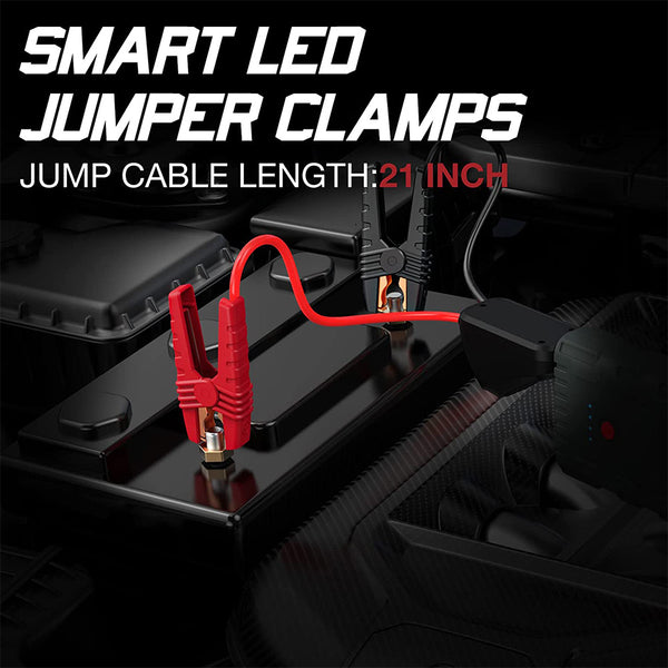 NEPXOW Portable Smart Jumper Starter Booster Clamp Cables, Replacement Jumper Clamp for 12V Portable Car Jump Starter, Suitable for G17/Q9B Jump Starter
